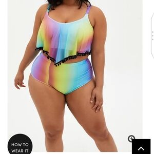 🆕🌈 4X RAINBOW MESH BIKINI SWIMSUIT SET 👙🌈